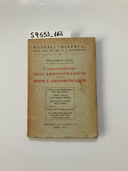 L'organizzazione dell'amministrazione delle poste e telecomunicazioni