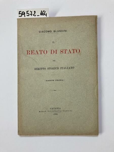 Reato di stato nel diritto storico italiano