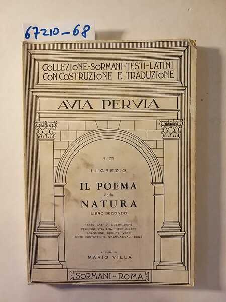 Il poema della natura. Libro secondo.