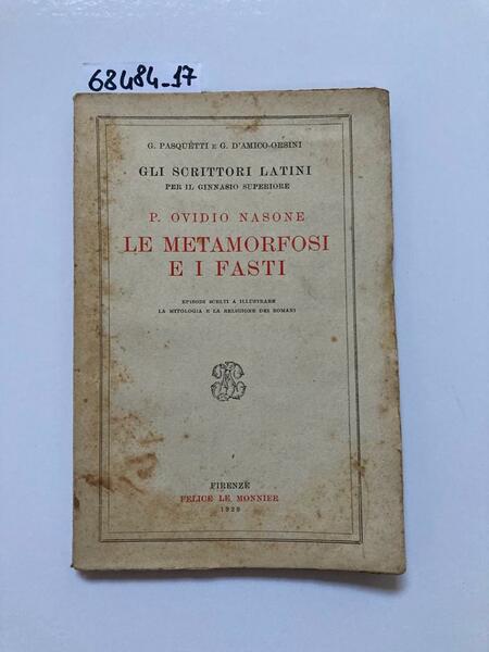 Le Metamorfosi e i Fasti - Episodi scelti a illutrare …