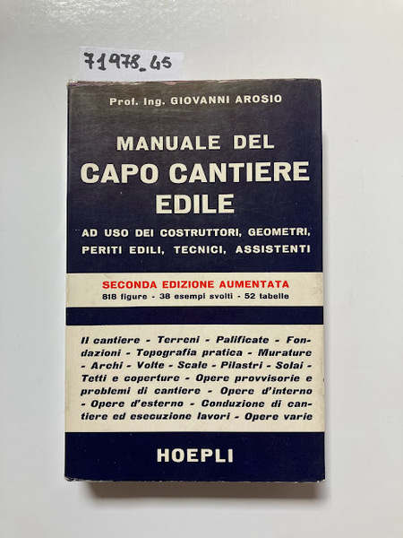 Manuale del capo cantiere - ad uso dei costruttori geometri …