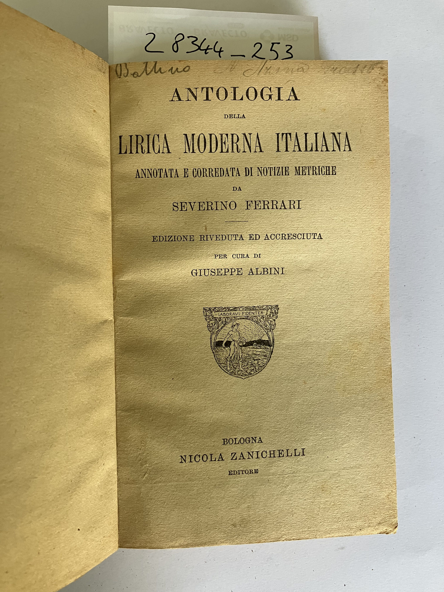 Antologia della lirica moderna italiana