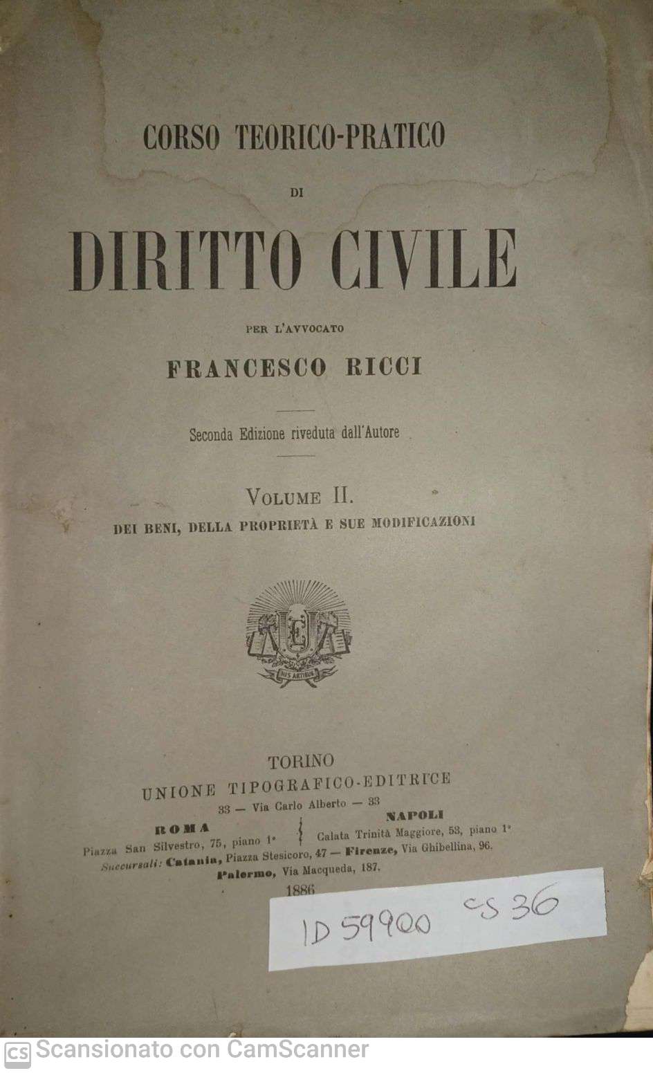 Corso teorico-pratico di Diritto Civile