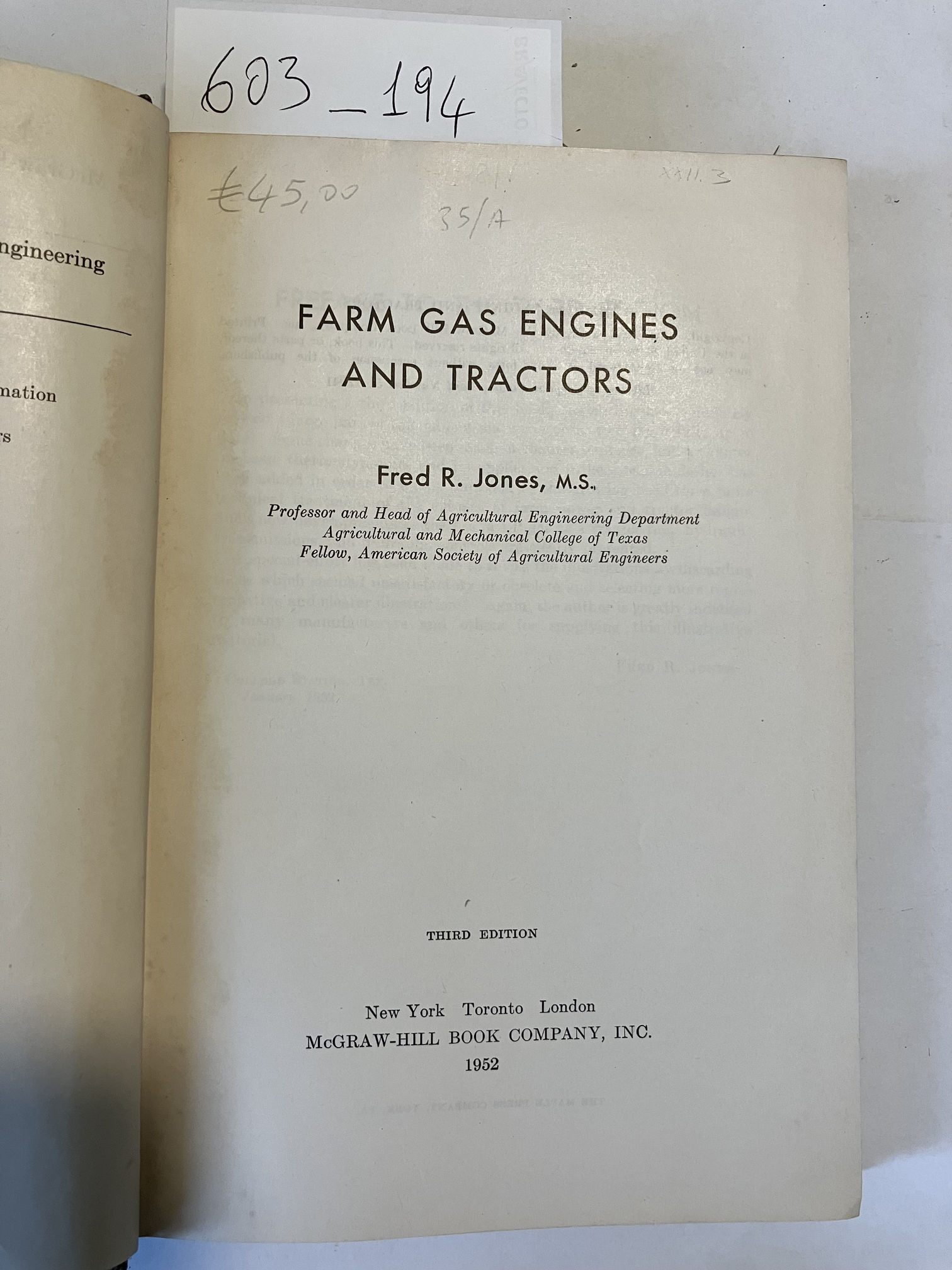 Farm Gas Engines and Tractors