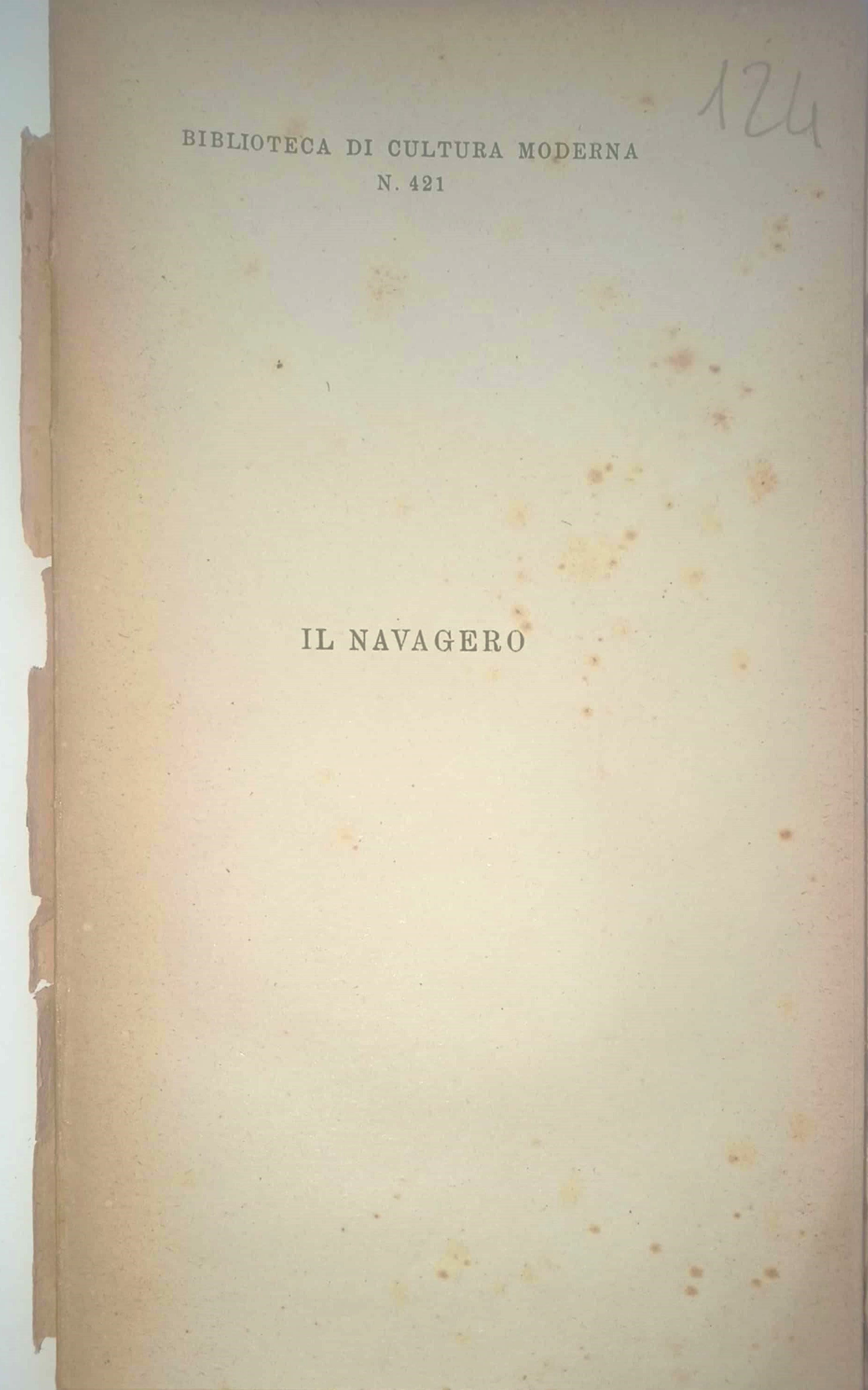 Il navagero ovvero dialogo sulla poetica a cura di Antonino …