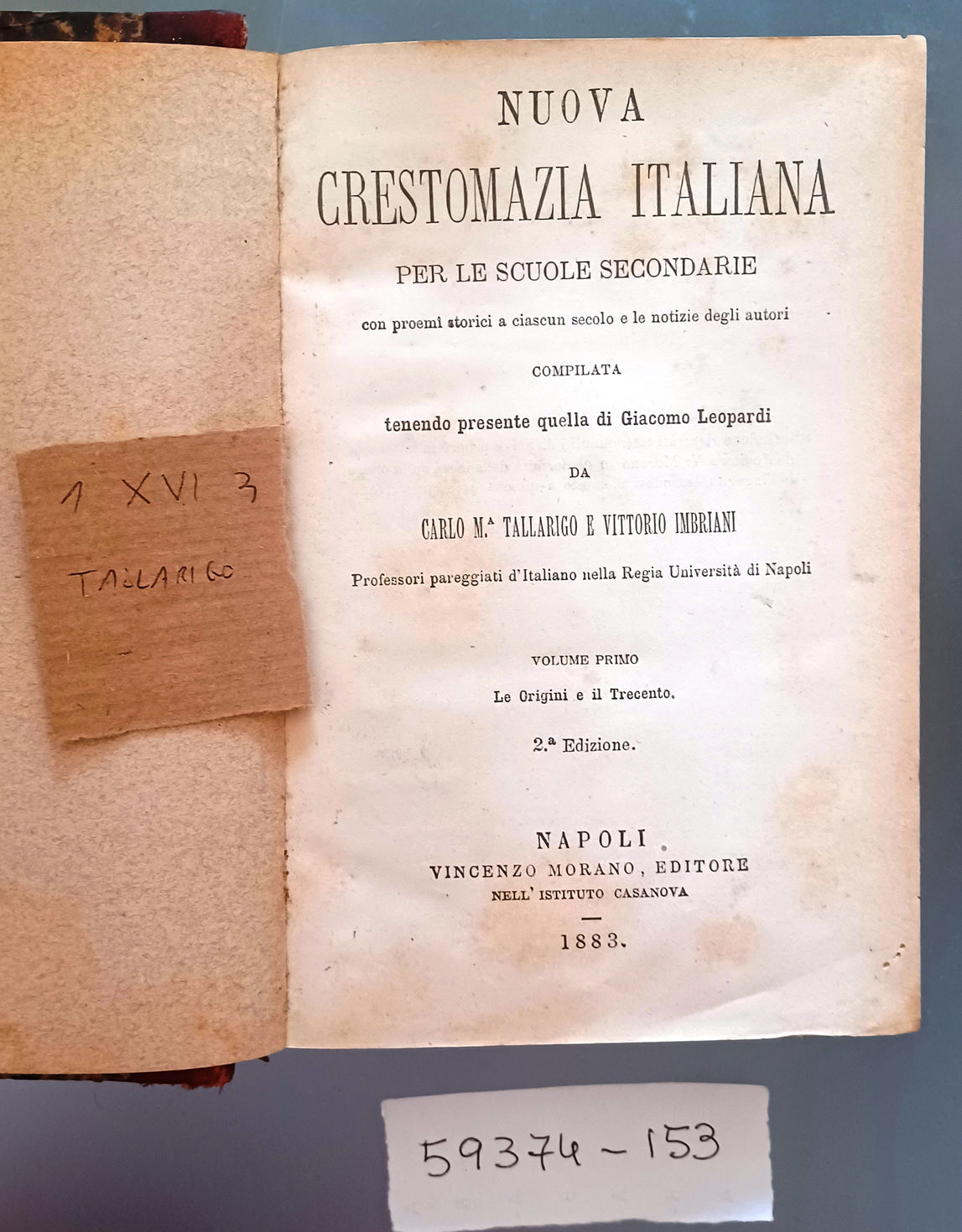 Nuova crestomazia italiana per le scuole secondarie