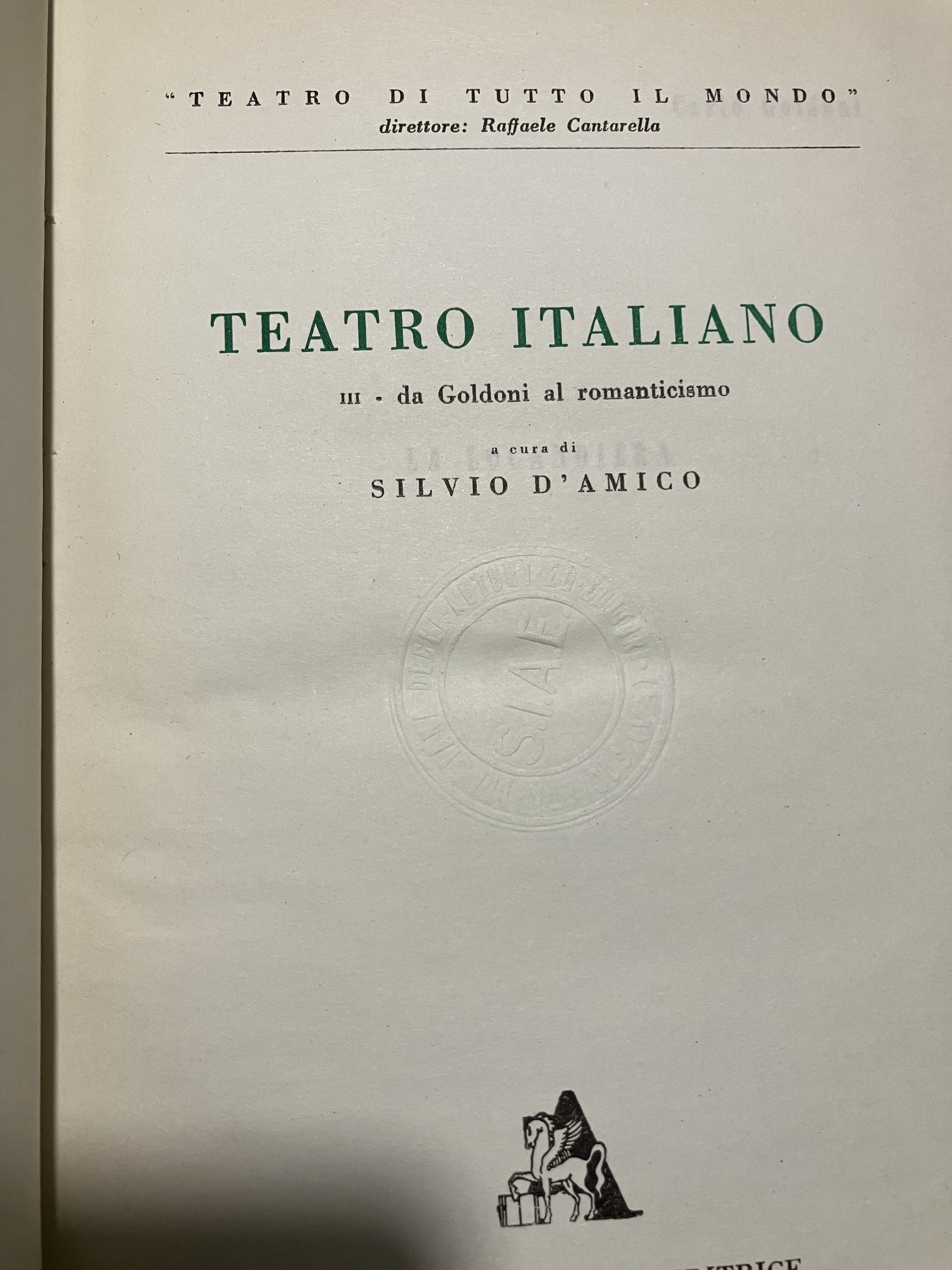 Teatro Italiano. V volumi