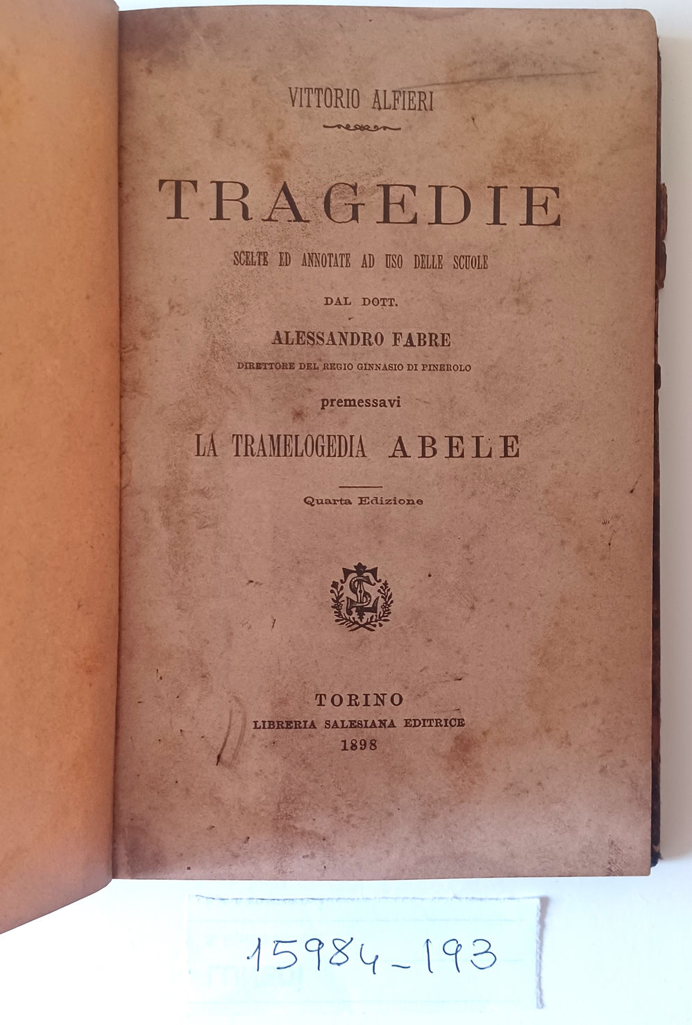 Tragedie scelte e annotate ad uso delle scuole dal dott. …