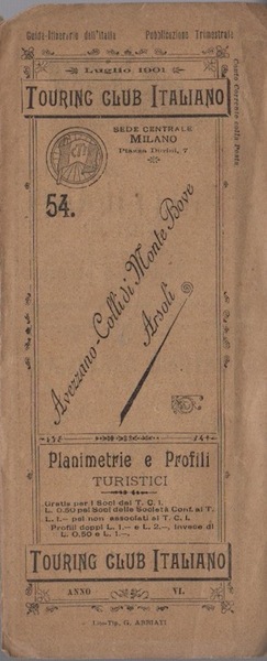 Touring Club Ciclistico Italiano: planimetrie e profili ciclistici: 54. Avezzano-Colli …