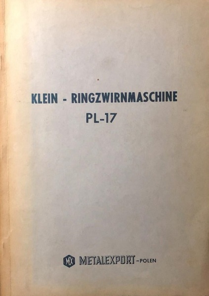 Klein - Ringzwirnmaschine: PL-17.