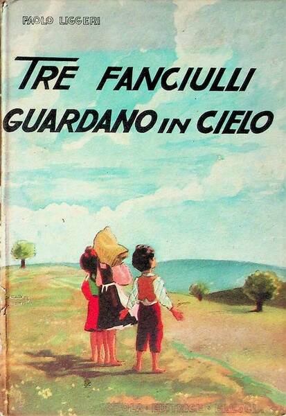 Tre fanciulli guardano in cielo.