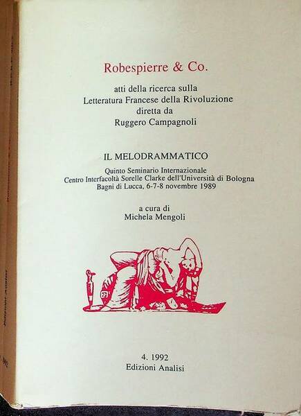 Robespierre & Co.: atti della ricerca sulla letteratura francese della …