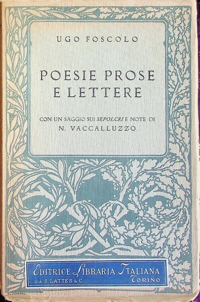Poesie prose e lettere.