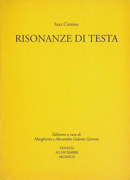 Risonanze di testa.