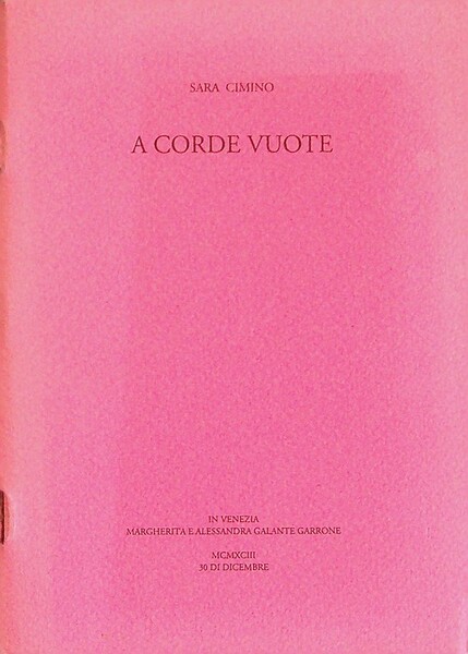 A corde vuote.
