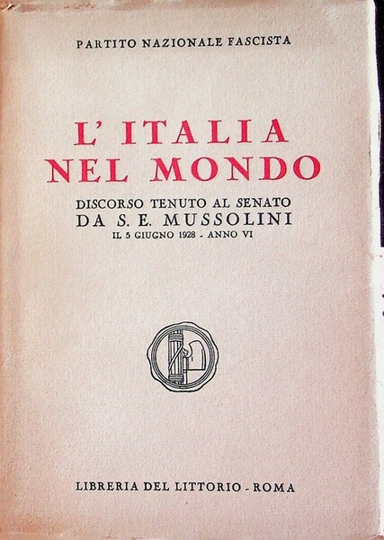 L'Italia nel mondo: discorso tenuto al senato da S. E. …