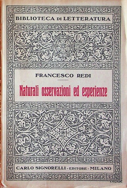 Naturali osservazioni ed esperienze.