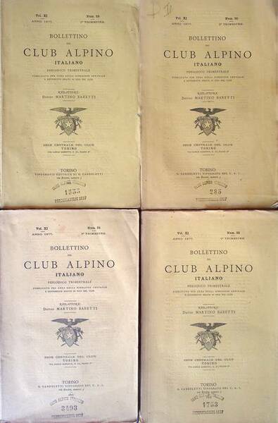 Bollettino del Club Alpino Italiano: Vol. XI - N. 29-30-31-32 …
