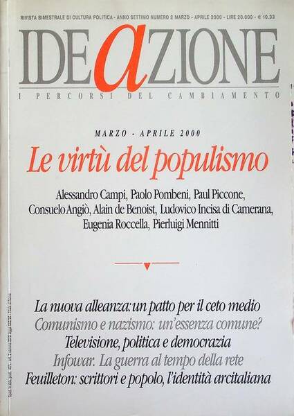 Ideazione: Le virtÃ¹ del populismo: Anno settimo - numero 2 …