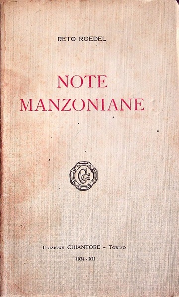 Note manzoniane.