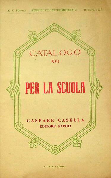 Catalogo XVI per la scuola.