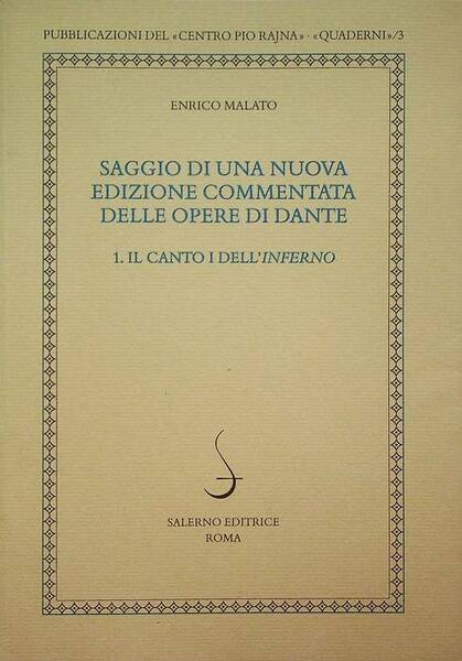 Saggio di una nuova edizione commentata delle opere di Dante: …