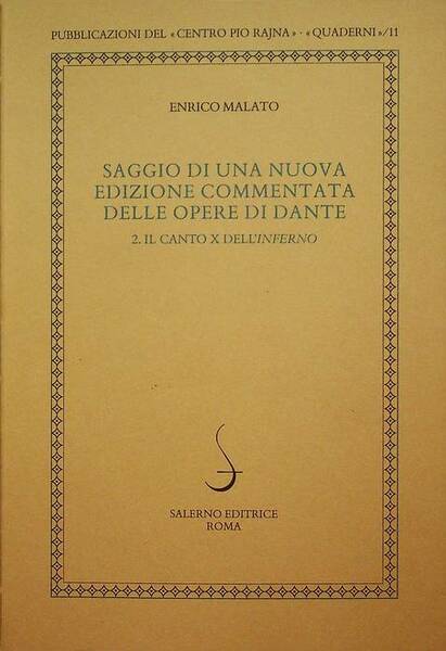 Saggio di una nuova edizione commentata delle opere di Dante: …