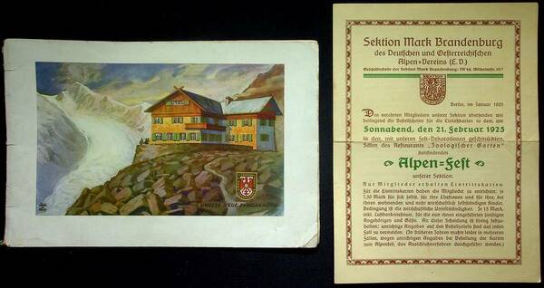 Sektion Mark Brandenburg: Alpenfest am 21. Febraur 1925.