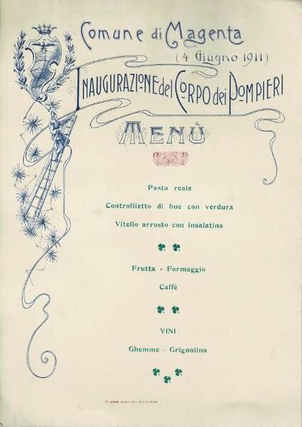 4 giugno 1911. Inaugurazione del Corpo dei Pompieri.