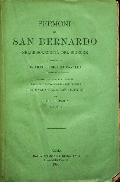 Sermoni di San Bernardo nelle solennitÃ del Signore.