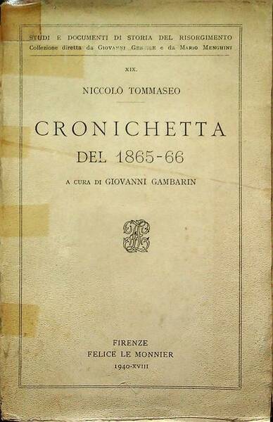 Cronichetta del 1865-66.