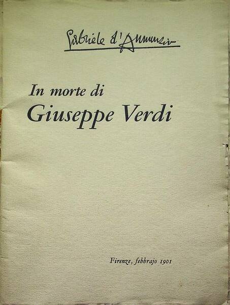 In morte di Giuseppe Verdi: canzone.