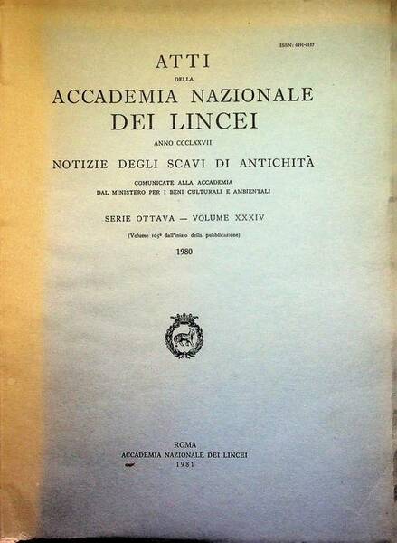 Atti della Accademia Nazionale dei Lincei: Anno CCCLXXVII; Notizie degli …