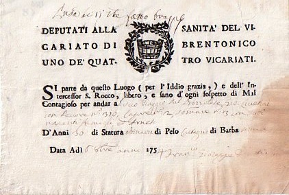 Deputati alla SanitÃ del vicariato di Brentonico uno dei quattro …
