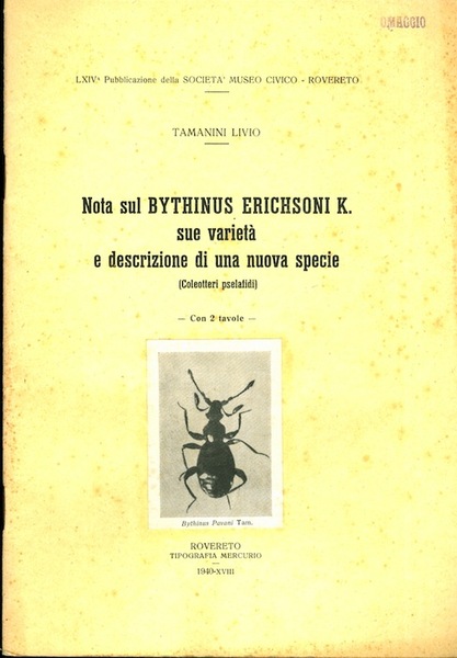 Nota sul Bythinus Erichsoni K.: sue varietÃ e descrizione di …