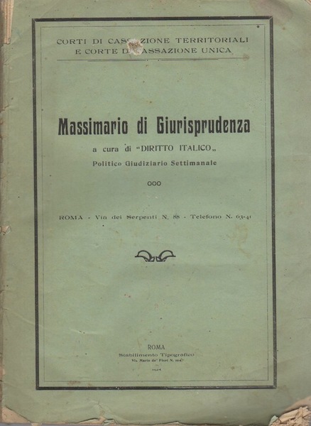 Massimario delle Corti di Cassazione territoriali e della Corte di …
