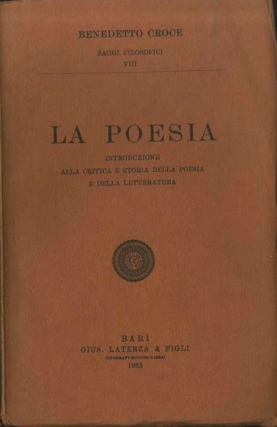 La poesia: introduzione alla critica e storia della poesia e …
