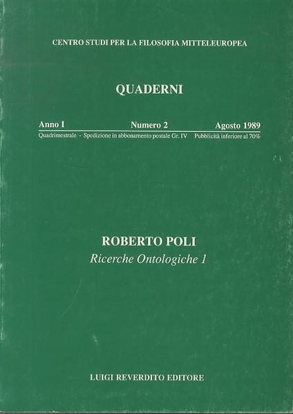 Ricerche ontologiche 1.