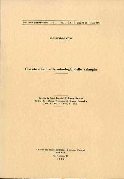 Classificazione e terminologia delle valanghe.