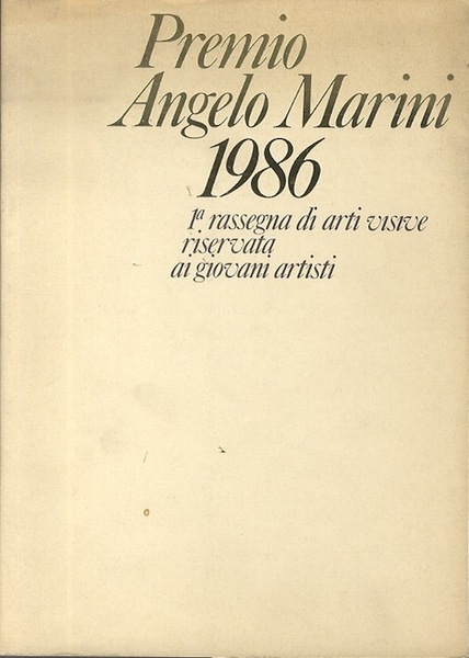 Premio Angelo Marini 1986.