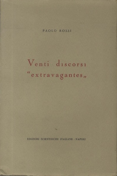 Venti discorsi Â”extravagantesÂ”.