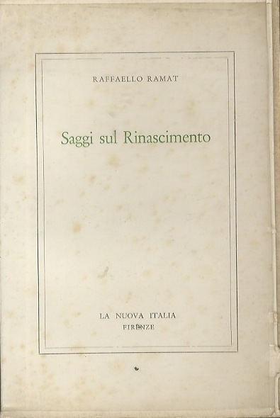 Saggi sul Rinascimento.