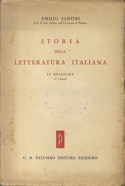 Storia della letteratura italiana.