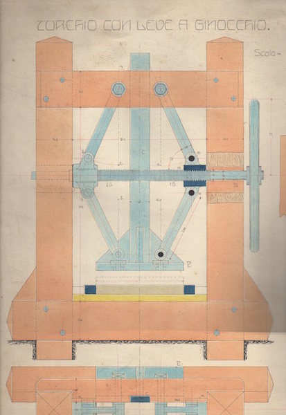 Torchio con leve a ginocchio.