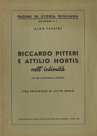 Riccardo Pitteri e Attilio Hortis nell'intimitÃ : da un carteggio …