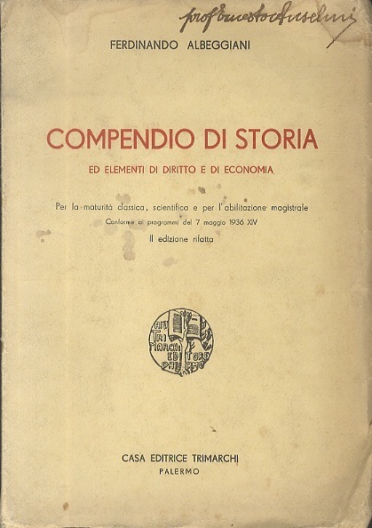 Compendio di storia ed elementi di diritto e di economia …