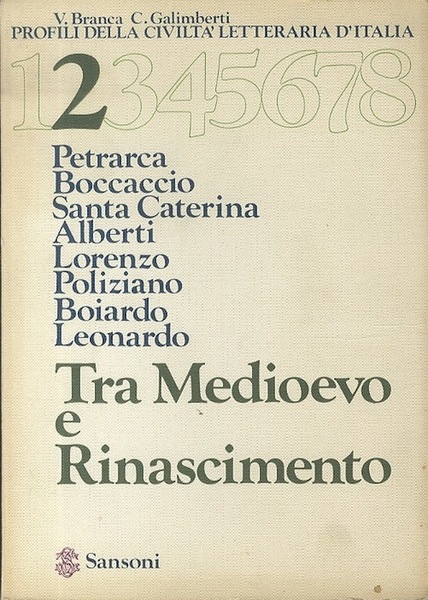 Tra Medioevo e Rinascimento: Petrarca, Boccaccio, Santa Caterina, Alberti, Lorenzo, …