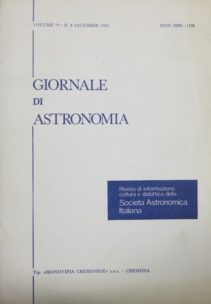 Giornale di astronomia.