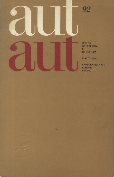 Aut Aut: rivista di filosofia e di cultura.