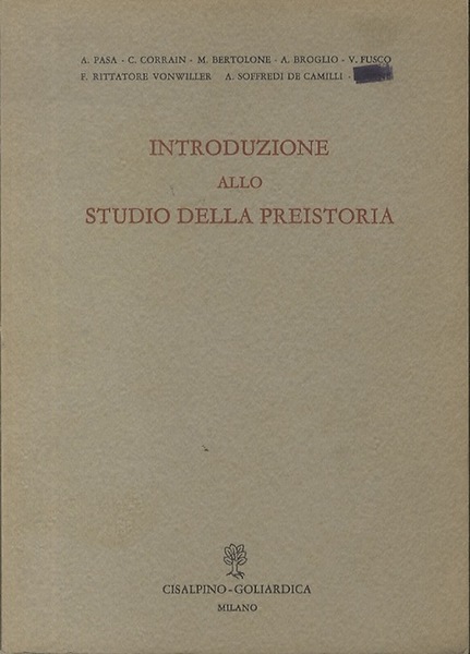 Introduzione allo studio della preistoria.